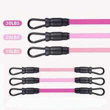10pcs Yoga Resistance Band Set With Ankle Straps, Multi-Intensity Leg And Hip Shaping Fitness Training Equipment - B - View 11