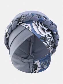 1pc/2pcs Women's Dual-Color Printed Braided Headscarf Hat Suitable For Daily Use - Multicolor - View 22