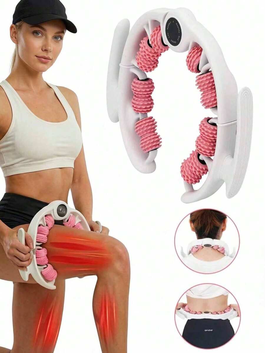 Handheld Circular Massage Roller, Manual Muscle Massager For Leg Hip Body, Fitness Recovery Massage Tool For Workout