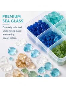 1 Set DIY Sea Glass Diamond Painting Art Kit - Ocean Themed Sea Glass Handmade Kit, Create Exquisite Ocean Style Artwork With Colored Glass Pieces, Coastal Home Decor And Creative Handmade Gift - Multicolor - View 5