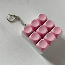 1pc Keyboard Fidget Toy, Finger Click Keyboard Keychain, Button Fidget Toy, -Birthday Gift-Holiday Gift-Party Gift, Christmas Gift Top Choice - Multicolor - View 9