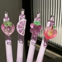 Grape Scented Hanging Ballpoint Pen, Cute And Beautiful 0.5mm Black Ink Ballpoint Pen, Suitable For Writing And Learning - Multicolor - View 9