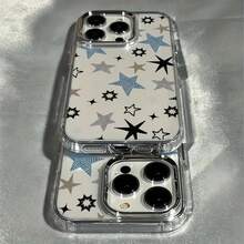 1件金屬透明個性化多圖案星星設計手機殼，適用於 iPhone 16 Pro Max/17/16/15/14 Plus/13/12/11/Air 保護殼 - 彩色 - 查看 3