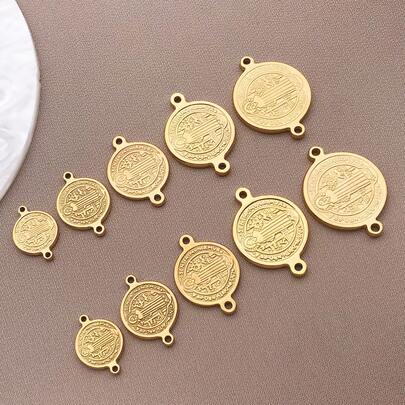  2Pcs 10 12 14 16 18mm Stainless Steel Virgin Mary Jesus Christian Charm Pendant For DIY Jewelry Makings Religious Connectors Accessories Supplies