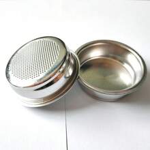 1pc Stainless Steel Coffee Powder Bowl, Espresso Semi-Automatic Coffee Machine Single/Double Dose Coffee Powder Cup, Brewing Head Filter, Handleless Filter Net, Easy To Clean - View 14