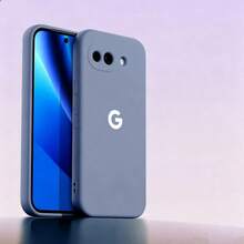 液態矽膠手機殼 內層植絨 適用 Pixel 6 6a 6pro 7 7a 8 8a 8pro 9 9a 9 Proxl 10 10a 10pro Xl 11 11pro Xl - 薰衣草灰 - 查看 1