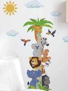 1 miếng dán tường họa tiết động vật hoạt hình, decal tường PVC hoạt hình trang trí nhà cửa, nhãn dán, decal vinyl trang trí nhà, vật dụng trang trí mùa xuân làm mới ngôi nhà, nhãn dán trang trí Rama, quà tặng sinh nhật tốt nghiệp - nhiều màu - Xem 3