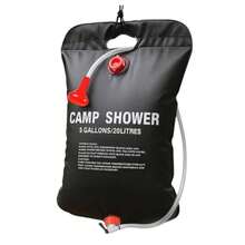 Portable 20L Solar Camping Shower Bag, Foldable Black PVC Shower With Shower Head And Hose, 5 Gallon Capacity For Hiking And Outdoor Use - Black - View 6