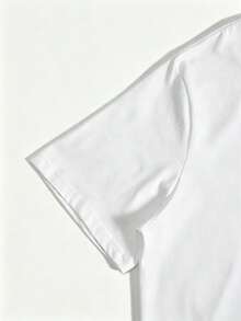 Halloween Ghost Reading Short-Sleeve Crew Neck Shirt - White - View 3