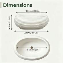2 Sets Nordic Style Self-Watering Plastic Planters (2 Inner Pots And 2 Outer Pots), With Bird Nest Shaped Horizontal Stripes, Multi-Functional Succulent Planters, Gardening Gifts, Home Decor - B - View 4