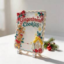 Christmas Gingerbread Cookies Recipe Silicone Mold Christmas Baking Sign Concrete Silicone Mould Recipe Board Resin Plaster Mold - SZ931 - View 2