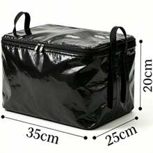 1pc Portable Large Capacity Oxford Cloth Storage Bag, Waterproof And Moisture-Proof, Durable Zipper, Suitable For Seasonal Clothing, Bedding, Toys Storage, Storage Room Organization, Moving, Travel, Multi-Functional Handheld Travel Storage Bag - Black - View 7
