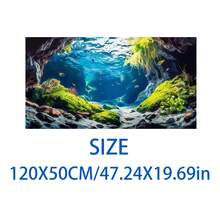 Aquarium Underwater Background, Fish Tank Sticker, Suitable For Freshwater/Saltwater Fish Tank, Shrimp, Aquarium Decoration Vinyl Mural, Removable Without Residue - A - View 39