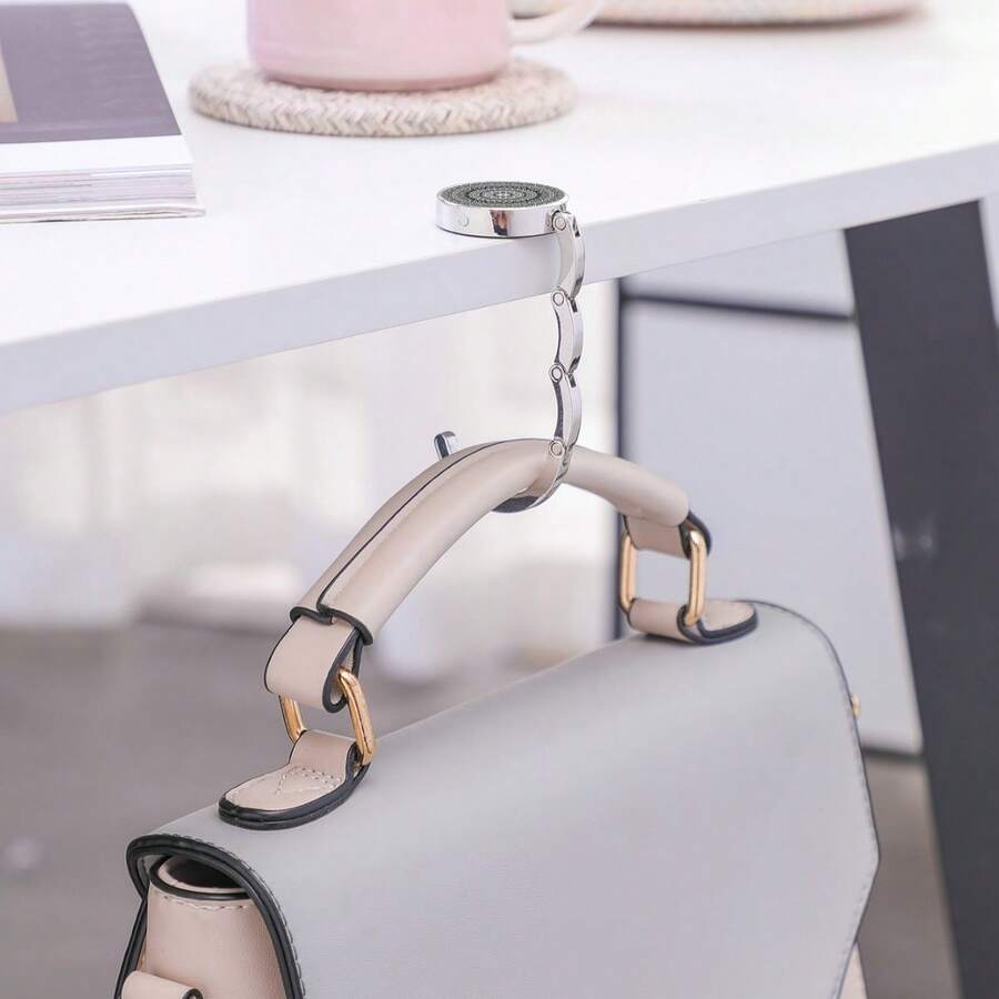 Print Foldable Purse Hook For Table, Metal Folding Handbag Hanger, Portable Desktop Bag Holder, Anti‑Slip Tabletop Bag Hook,Constellation Theme Decor Gift For Women Girls, Hanging Handbag Purse Clutch Tote On Desk Restaurant Cafe Table - View 1