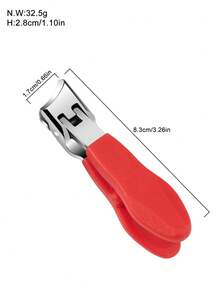 1pc Stainless Steel Large Head Angled Nail Clipper, Heavy Duty Toenail Clipper For Thick Nails - Multicolor - View 10