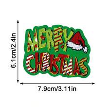 The Grinch 8pcs(Random Style) Christmas Embroidered Fabric Patches DIY Iron-On Stickers For Clothing, Bags, Holiday Decoration Material, Clothes Patch Stickers, Halloween Christmas Clothes Patch Stickers - Multicolor - View 7