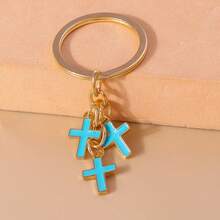 4pcs Mini Triple Cross Keychain, Gold Enamel Cross Pendant Key Ring, Religious Faith Charm, Suitable For Keys, Backpacks, Handbags, Gifts - Multicolor - View 6