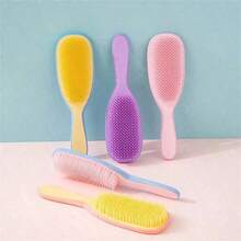 Soft Bristle Hair Brush - Painless Wet/Dry Use, Suitable For All Hair Types (Straight, Curly, Thick, Fine) - Anti-Static, Gentle Scalp Massage, Anti-Tangle Styling Brush, Suitable For Women, Children And Men - Macaron Color - Multicolor - View 7