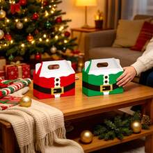 8/12/22/32pcs Kotak Kado Bertema Natal dengan Motif Sabuk Kartun, Kotak Kado Kertas, 2 Gaya, Ukuran 15*8*9cm, Dengan Motif Sabuk Kartun, Cocok Untuk Ulang Tahun, Pernikahan, Natal, Dekorasi Liburan, Kemasan Kado, Ritel, Kotak Pembungkus Kado - View 4