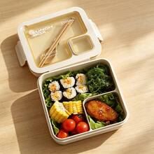 Leak-Proof Lunch Box With Utensils, Leak-Proof Bento Box With Fork And Spoon, Detachable Lunch Box For Office And School, Back To School, Birthday Gift - Multicolor - View 5