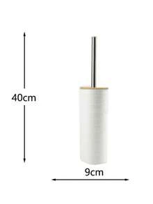 Bathroom Accessories Set 4 Pcs/6 Pcs, Wash Set With Bamboo Lid Opposite Straps/EssentialsBath Accessories, DecorationBathrooms - White - View 13