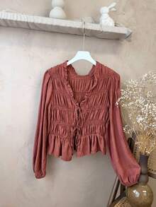 Women Tops - Rust Red - View 5
