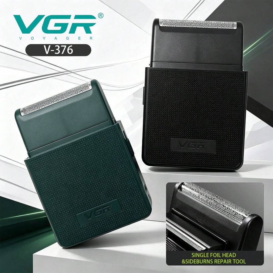 VGR Professional Shaver Mini Reciprocating Razor Portable Trimmer Precision Trimming Electric Men's Shaving Machine At Home Or On-The-Go V-376 - Multicolor - View 1