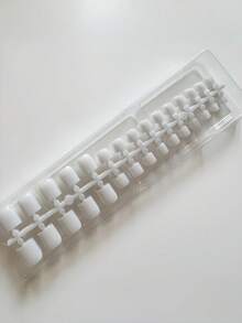 150pcs Ujung Kuku Kaki Pendek Persegi yang Dapat Dipakai, Ujung Kuku Gel Lembut Putih, Kuku Palsu DIY, Gaya Sederhana dan Serbaguna, 15 Ukuran, Cocok untuk Wanita, Estetis - Putih - View 9