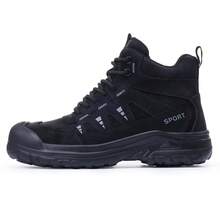 GUYISA 1 Pair Cargo Style Style Casual Outdoor Microfiber Leather Lace-Up Safety Shoes For Holiday Office Gym Outdoor All Seasons - Black - View 6
