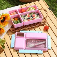 1pc Adult Bento Box, Leak-Proof Lunch Box With Fork And Spoon Utensils, Compartment Bento Box, Microwave , Suitable For Students Back To School, Office Workers, Outdoor Camping Enthusiasts, Kitchen Supplies, Kitchen Accessories (Pink) - Multicolor - View 7
