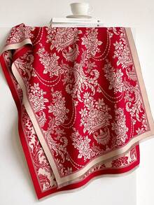 1PC Women's Autumn/Winter Double-Sided Faux Cashmere Colorblock Fashion Versatile Air Conditioning Shawl Thick Warm Scarf Suitable For Daily Use - Multicolor - View 2