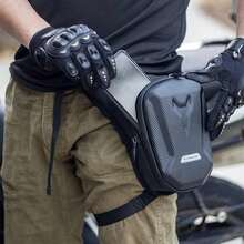 Unisex-Motorrad-Beinbeutel – Sport-Hüftgürteltasche zum Laufen, Radfahren, Pendeln & Arbeiten in Schwarz, ideal für den Telefonzugriff, die Aufbewahrung von Ausweis & Schlüssel & das leichte, wasserabweisende Tragen im Alltag oder beim Outdoor-Fitness. - A - Übersicht 4
