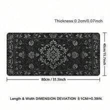 1pc Mouse Pad Black Persian Carpet Gaming XL New Home Mousepad XXL Keyboard Pad Soft Natural Rubber Computer Mice Pad Table Mat Rubber Non-Slip Keyboard Mousepad For PC Computer Office Home School Desktop Decoration - View 8