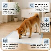Disposable Pet Training Pads, Dog Disposable Pee Pads, 6-Layer Absorbent Puppy Pads With Waterproof Backing, Deodorizing Quick-Dry Surface, Leak-Proof Sanitary Pads, Suitable For Dogs, Cats, Travel And Caging - 100pcs(40x60cm) - View 2