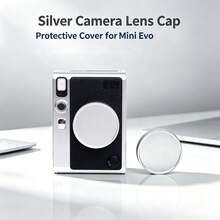 1pc Insta Mini Aluminum Alloy Camera Lens Cap, Dust-Proof Lens Protector, Easy Installation Portable Single Lens Cover, Photography Accessory - View 1