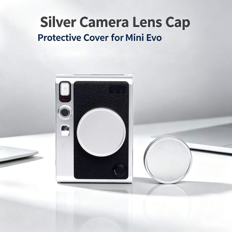 1pc Insta Mini Aluminum Alloy Camera Lens Cap, Dust-Proof Lens Protector, Easy Installation Portable Single Lens Cover, Photography Accessory - View 1