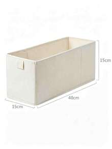1pc/3pcs White Fabric Non-Patchwork Storage Box, Linen Clip Storage, Clothes Organizer, Wardrobe Clothes Pants Layered Storage Decoration, Holiday Decoration, Room Decoration, Home Decoration, Bedroom Decoration, Organizer, Organizer, Storage Box, Clothing Storage - White - View 13