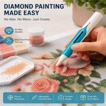 1pc Automatic Diamond Painting Bead Dispenser Pen - Wax-Free Automatic Bead Placer, Suitable For 2.8mm Round Drills, Anti-Clogging Fast Loading & Precise Placement, Ergonomic Diamond Painting Accessory, Suitable For Beginners And Professional Crafters - Christmas, Halloween, Easter, Birthday, New Year, Holiday Gifts, Festive Trinkets (Random Color) - Multicolor - View 8