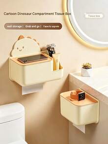 Luxury Bathroom Tissue Box Premium Toilet Paper Holder Multifunctional Spring-Loaded Lift-Up Dispenser - Multicolor - View 6