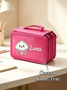 Custom 1pc Portable 4-Layer Pencil Storage Bag, 72-Slot Zipper Pencil Case, Suitable For Colored Pencils, Drawing Pens, Art Supplies Storage - Multicolor - View 4