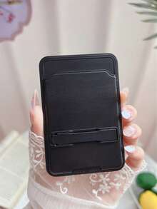 Solid Color Adhesive Phone Card Holder With Built‑In Kickstand, 2 In 1 Self‑Adhesive Back Card Pocket & Foldable Phone Stand, Slim Stick‑On Card Wallet For Credit Card ID Card, Universal Portable Phone Accessory For All Smartphones, Multi Pastel Color Options - Multicolor - View 3