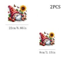 1/2/3pcs Sleeping Dwarf Strawberry Sunflower Heat Transfer Iron-On Patch Butterfly Bird Spring DIY Decorative Stickers For T-Shirt, Hoodie, Pillow, Tote Bag - Multicolor - View 9