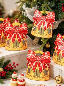 12pcs Christmas Themed Self-Sealing Gift Bags With Window And Handle, Suitable For DIY Hanging Decorations, Holiday Party Favors, Gift Packaging, Tabletop Decor, Party Supplies And Afternoon Tea Snack Bags, Perfect Choice For Holiday Gifting - Multicolor - View 7
