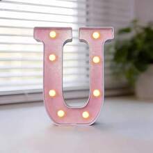 22/21/16cm Decorative LED Glowing Numbers And Letters, Plastic Neon Number Light Sign, Battery Powered Number Light, DIY Letters And Numbers, Suitable For Birthday, Christmas, Bar And Wedding Decoration - LED Letter and Number Lights - View 11