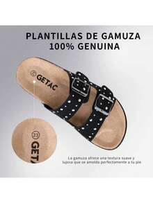 GETAC Women Flat Sandals - Black - View 2