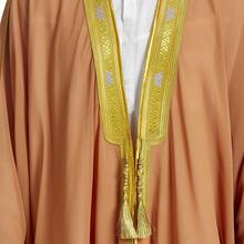 中東阿拉伯皇家男士成人 (M-XL)(100CM-160CM) 薄款半透明雪紡刺繡綴珠奢華外套 - 男人奢華外披 - 查看 6