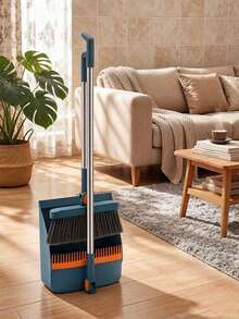 1 Set Home Broom And Dustpan/Furniture Cleaning Dusting Independent Air Freshener; 1 Set Long Handle Floor Cleaning Broom And Dustpan; 1 Set Rotating Broom And Dustpan With Comb Teeth, Suitable For Kitchen And Apartment Cleaning - Multicolor - View 5