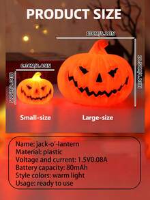 Novelty Smiling Pumpkin Lamp, Holiday Atmosphere Decorative Night Light, Suitable For Festivals, Parties, Rooms, Living Rooms, Birthday Decor Lighting Ornament, Smiling Pumpkin Atmosphere Night Light - Jack-o'-lantern - View 10