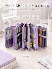 Customizable Name Color Block Tote Pencil Case, Customizable 3D Cartoon Stationery Pencil Case, Student Stationery Storage Bag, Portable Large Capacity, Suitable For Back To School Season Gift - Multicolor - View 7