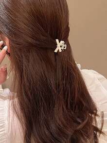 2pcs Women's Bow Mini Hair Clips, Front Hair Clips Side Clips Bangs Clips Hair Accessories, Suitable For Daily Wear - Black - View 8